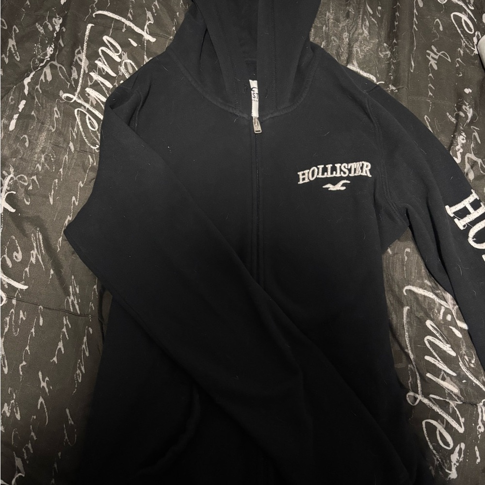 Hollister Black Full-Zip Jacket